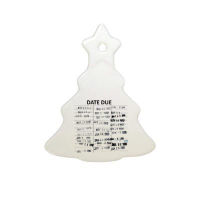 Library Due Date Librarian Date Due Ceramic Tree Ornament