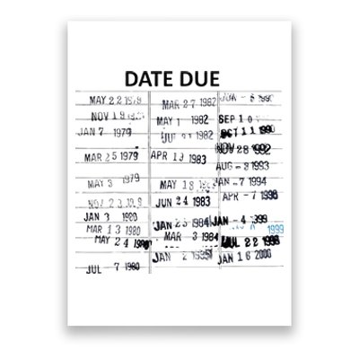 Library Due Date Librarian Date Due Poster