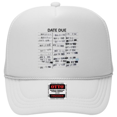 Library Due Date Librarian Date Due Trucker Hat