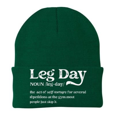 Leg Day Definition Gym Pump Cover Oversized Gym Workout Knit Cap Winter Beanie