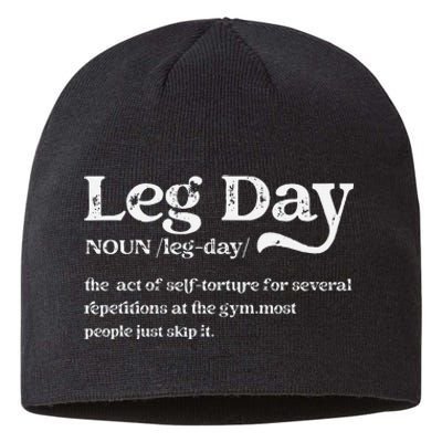 Leg Day Definition Gym Pump Cover Oversized Gym Workout Sustainable Beanie