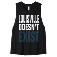 Louisville Doesn’t Exist Women's Racerback Cropped Tank