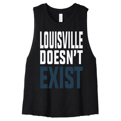 Louisville Doesn’t Exist Women's Racerback Cropped Tank