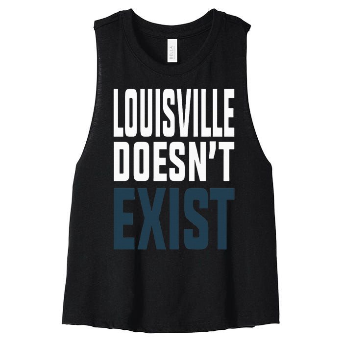 Louisville Doesn’t Exist Women's Racerback Cropped Tank