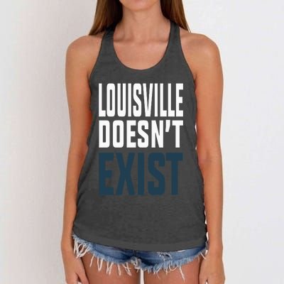 Louisville Doesn’t Exist Women's Knotted Racerback Tank