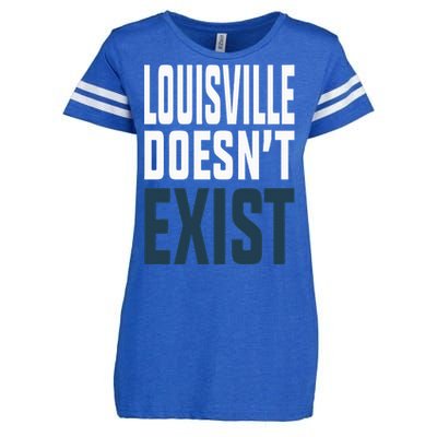 Louisville Doesn’t Exist Enza Ladies Jersey Football T-Shirt