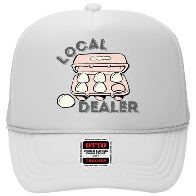 Local Dealer Egg Dealer Funny Eggs   High Crown Mesh Back Trucker Hat