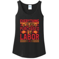 Labor Day Everything In The World Purchased By Labor Gift Ladies Essential Tank