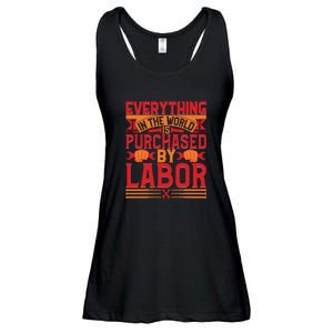 Labor Day Everything In The World Purchased By Labor Gift Ladies Essential Flowy Tank