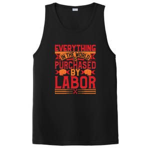 Labor Day Everything In The World Purchased By Labor Gift PosiCharge Competitor Tank