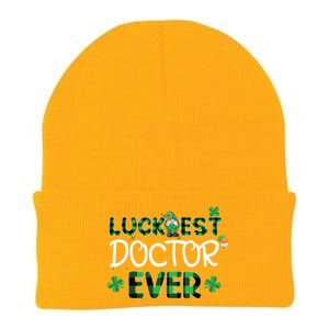 Luckiest Doctor Ever St Patricks Day Doctor Gift Cool Gift Knit Cap Winter Beanie