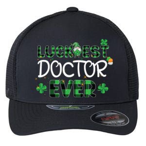 Luckiest Doctor Ever St Patricks Day Doctor Gift Cool Gift Flexfit Unipanel Trucker Cap