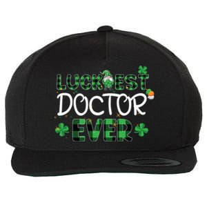 Luckiest Doctor Ever St Patricks Day Doctor Gift Cool Gift Wool Snapback Cap