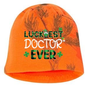 Luckiest Doctor Ever St Patricks Day Doctor Gift Cool Gift Kati - Camo Knit Beanie