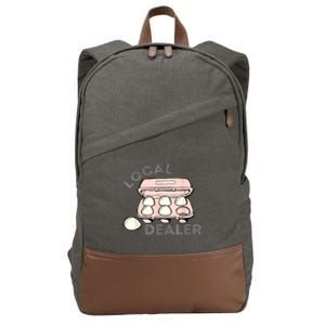 Local Dealer Egg Dealer Funny Eggs  Wo Cotton Canvas Backpack