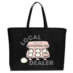 Local Dealer Egg Dealer Funny Eggs  Wo Cotton Canvas Jumbo Tote