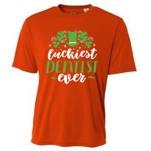 Luckiest Dentist Ever St Patricks Day Gift Cool Gift Cooling Performance Crew T-Shirt