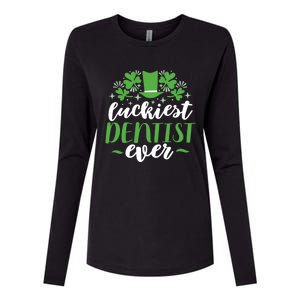 Luckiest Dentist Ever St Patricks Day Gift Cool Gift Womens Cotton Relaxed Long Sleeve T-Shirt