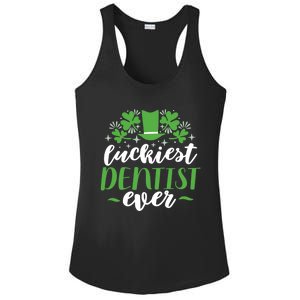 Luckiest Dentist Ever St Patricks Day Gift Cool Gift Ladies PosiCharge Competitor Racerback Tank