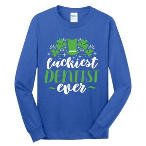 Luckiest Dentist Ever St Patricks Day Gift Cool Gift Tall Long Sleeve T-Shirt