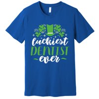 Luckiest Dentist Ever St Patricks Day Gift Cool Gift Premium T-Shirt