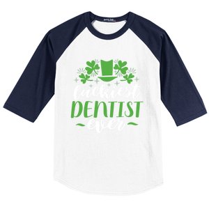 Luckiest Dentist Ever St Patricks Day Gift Cool Gift Baseball Sleeve Shirt