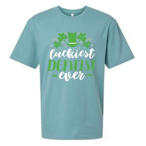 Luckiest Dentist Ever St Patricks Day Gift Cool Gift Sueded Cloud Jersey T-Shirt