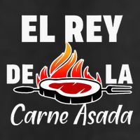 Latino Dad El Rey De La Carne Asada 7 Panel Mesh Trucker Snapback Hat