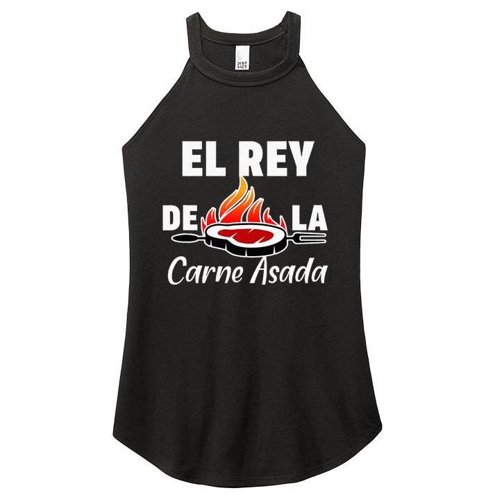 Latino Dad El Rey De La Carne Asada Women's Perfect Tri Rocker Tank
