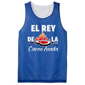 Latino Dad El Rey De La Carne Asada Mesh Reversible Basketball Jersey Tank