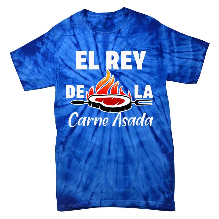 Latino Dad El Rey De La Carne Asada Tie-Dye T-Shirt