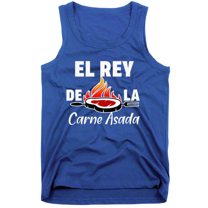 Latino Dad El Rey De La Carne Asada Tank Top