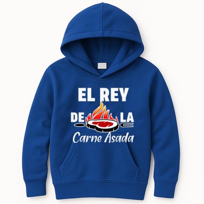 Latino Dad El Rey De La Carne Asada Kids Hoodie