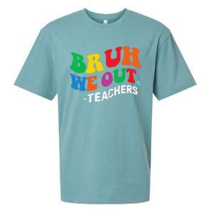 Last Day End Of School Year Summer Bruh We Out Teachers Sueded Cloud Jersey T-Shirt