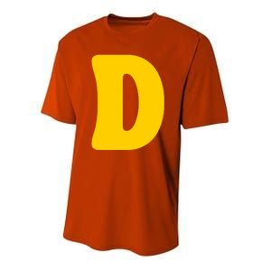 Letter D Funny Chipmunk Group Matching Halloween Costume Youth Performance Sprint T-Shirt