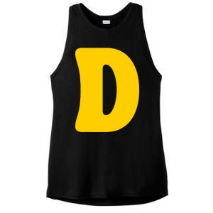 Letter D Funny Chipmunk Group Matching Halloween Costume Ladies PosiCharge Tri-Blend Wicking Tank