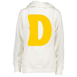 Letter D Funny Chipmunk Group Matching Halloween Costume Womens Funnel Neck Pullover Hood