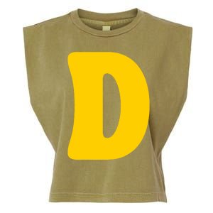 Letter D Funny Chipmunk Group Matching Halloween Costume Garment-Dyed Women's Muscle Tee