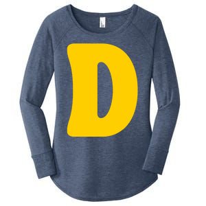 Letter D Funny Chipmunk Group Matching Halloween Costume Women's Perfect Tri Tunic Long Sleeve Shirt