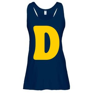 Letter D Funny Chipmunk Group Matching Halloween Costume Ladies Essential Flowy Tank