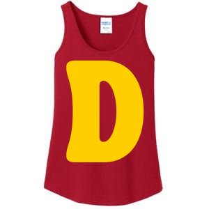 Letter D Funny Chipmunk Group Matching Halloween Costume Ladies Essential Tank