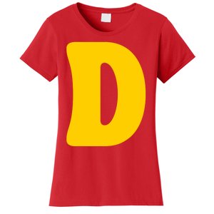 Letter D Funny Chipmunk Group Matching Halloween Costume Women's T-Shirt