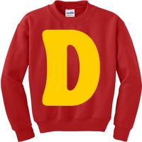 Letter D Funny Chipmunk Group Matching Halloween Costume Kids Sweatshirt