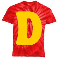 Letter D Funny Chipmunk Group Matching Halloween Costume Kids Tie-Dye T-Shirt