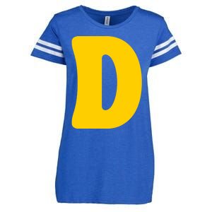 Letter D Funny Chipmunk Group Matching Halloween Costume Enza Ladies Jersey Football T-Shirt