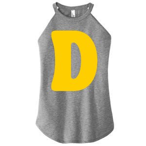 Letter D Funny Chipmunk Group Matching Halloween Costume Women's Perfect Tri Rocker Tank