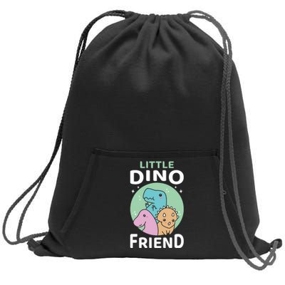 Little Dino Friend I Dinosaur Trex Dinosaurrus Sweatshirt Cinch Pack Bag