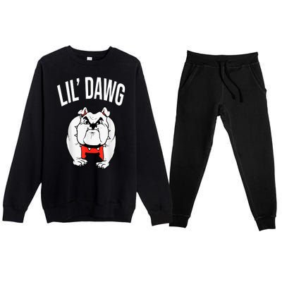 Lil' Dawg Football Fan Premium Crewneck Sweatsuit Set