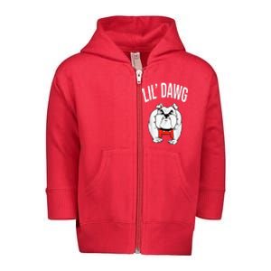 Lil' Dawg Football Fan Toddler Zip Fleece Hoodie