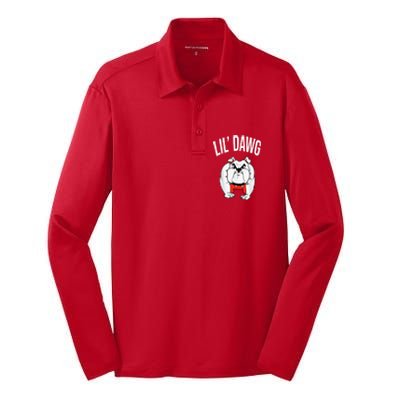 Lil' Dawg Football Fan Silk Touch Performance Long Sleeve Polo